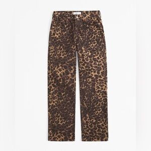 Abercrombie & Fitch Leopard Print Flare Jeans